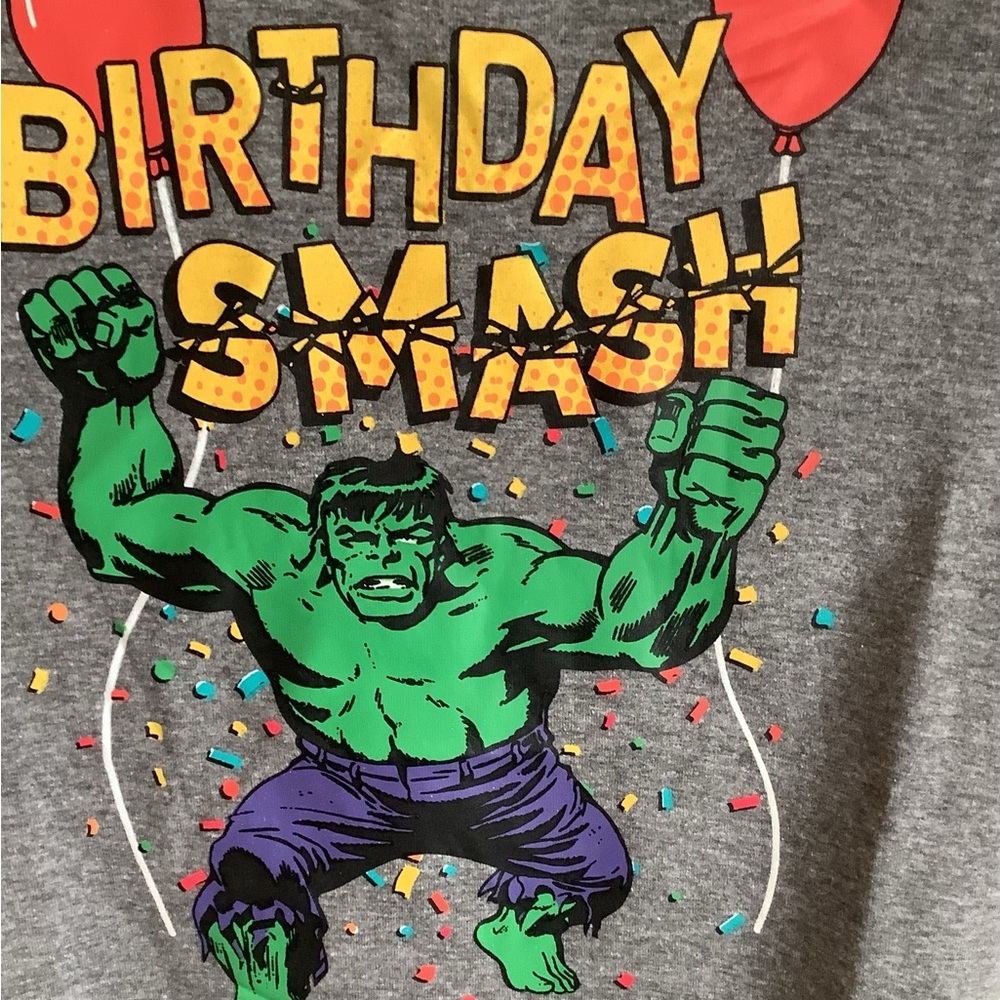 Marvel Adventures Hulk Birthday Gray T-Shirt BRAND NEW 4T - Picture 2 of 7